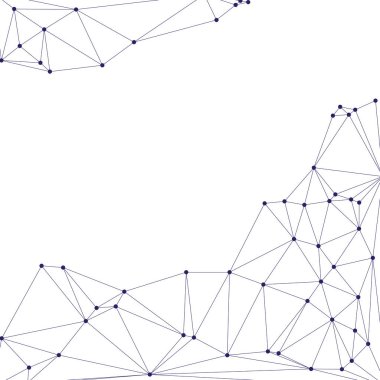 Bağlı Noktalar ve Çizgiler Çokgen Teknoloji Yapısı ile Soyut Geometrik Ağ Ağı Ağı Arkaplanı