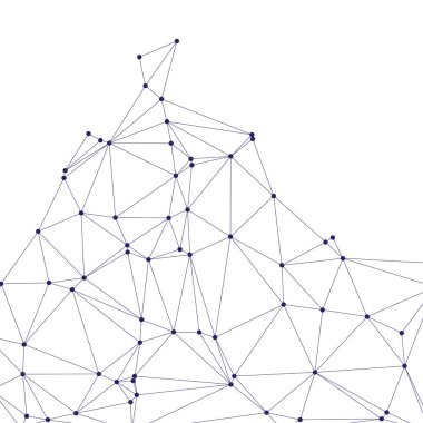 Bağlı Noktalar ve Çizgiler Çokgen Teknoloji Yapısı ile Soyut Geometrik Ağ Ağı Ağı Arkaplanı