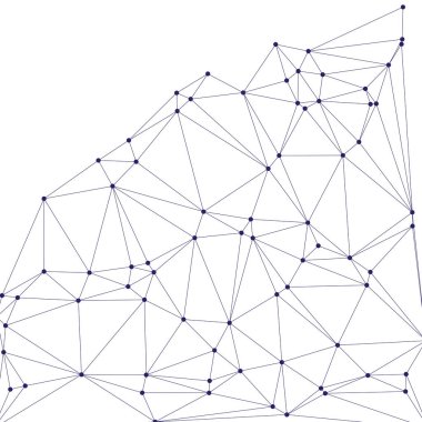 Bağlı Noktalar ve Çizgiler Çokgen Teknoloji Yapısı ile Soyut Geometrik Ağ Ağı Ağı Arkaplanı