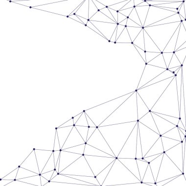 Bağlı Noktalar ve Çizgiler Çokgen Teknoloji Yapısı ile Soyut Geometrik Ağ Ağı Ağı Arkaplanı