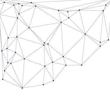 Bağlı Noktalar ve Çizgiler Çokgen Teknoloji Yapısı ile Soyut Geometrik Ağ Ağı Ağı Arkaplanı