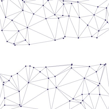 Bağlı Noktalar ve Çizgiler Çokgen Teknoloji Yapısı ile Soyut Geometrik Ağ Ağı Ağı Arkaplanı