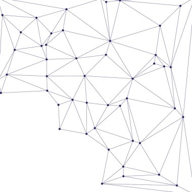 Bağlı Noktalar ve Çizgiler Çokgen Teknoloji Yapısı ile Soyut Geometrik Ağ Ağı Ağı Arkaplanı