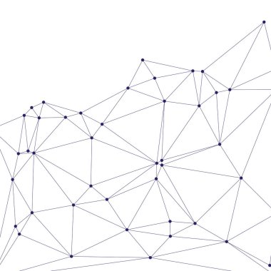 Bağlı Noktalar ve Çizgiler Çokgen Teknoloji Yapısı ile Soyut Geometrik Ağ Ağı Ağı Arkaplanı