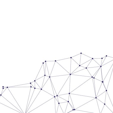 Bağlı Noktalar ve Çizgiler Çokgen Teknoloji Yapısı ile Soyut Geometrik Ağ Ağı Ağı Arkaplanı