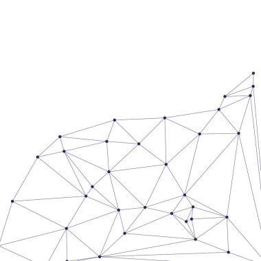 Bağlı Noktalar ve Çizgiler Çokgen Teknoloji Yapısı ile Soyut Geometrik Ağ Ağı Ağı Arkaplanı