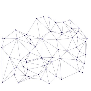 Bağlı Noktalar ve Çizgiler Çokgen Teknoloji Yapısı ile Soyut Geometrik Ağ Ağı Ağı Arkaplanı