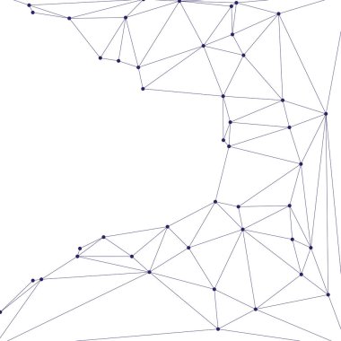 Bağlı Noktalar ve Çizgiler Çokgen Teknoloji Yapısı ile Soyut Geometrik Ağ Ağı Ağı Arkaplanı