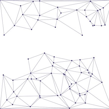 Bağlı Noktalar ve Çizgiler Çokgen Teknoloji Yapısı ile Soyut Geometrik Ağ Ağı Ağı Arkaplanı
