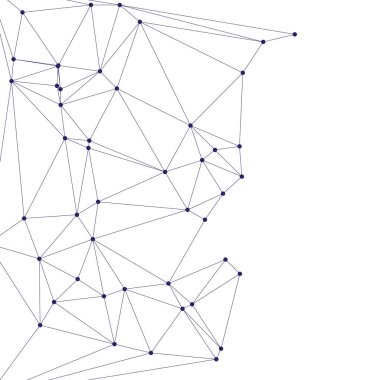 Bağlı Noktalar ve Çizgiler Çokgen Teknoloji Yapısı ile Soyut Geometrik Ağ Ağı Ağı Arkaplanı