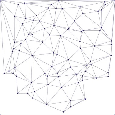 Bağlı Noktalar ve Çizgiler Çokgen Teknoloji Yapısı ile Soyut Geometrik Ağ Ağı Ağı Arkaplanı