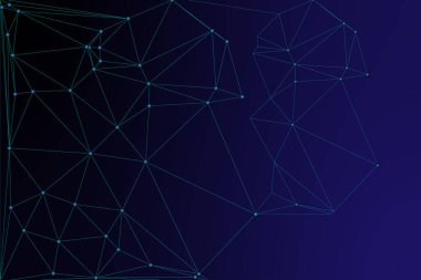 Bağlı Noktalar ve Çizgiler Çokgen Teknoloji Yapısı ile Soyut Geometrik Ağ Ağı Ağı Arkaplanı