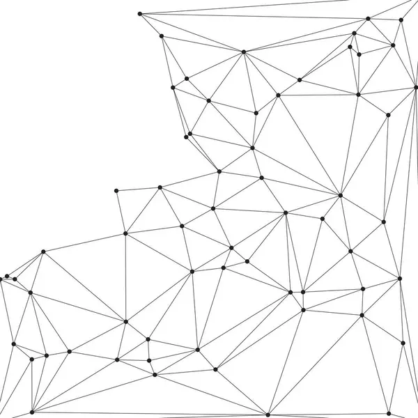 Bağlı Noktalar ve Çizgiler Çokgen Teknoloji Yapısı ile Soyut Geometrik Ağ Ağı Ağı Arkaplanı