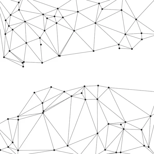 Bağlı Noktalar ve Çizgiler Çokgen Teknoloji Yapısı ile Soyut Geometrik Ağ Ağı Ağı Arkaplanı