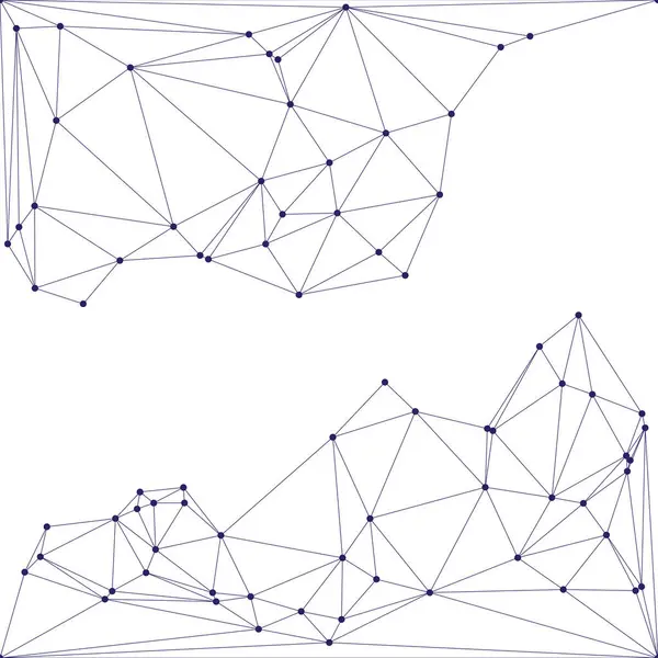 Bağlı Noktalar ve Çizgiler Çokgen Teknoloji Yapısı ile Soyut Geometrik Ağ Ağı Ağı Arkaplanı