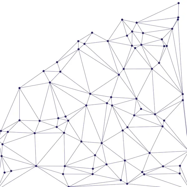 Bağlı Noktalar ve Çizgiler Çokgen Teknoloji Yapısı ile Soyut Geometrik Ağ Ağı Ağı Arkaplanı