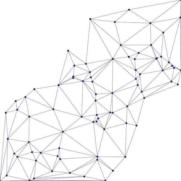 Bağlı Noktalar ve Çizgiler Çokgen Teknoloji Yapısı ile Soyut Geometrik Ağ Ağı Ağı Arkaplanı