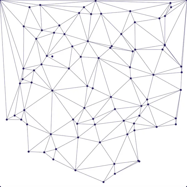 Bağlı Noktalar ve Çizgiler Çokgen Teknoloji Yapısı ile Soyut Geometrik Ağ Ağı Ağı Arkaplanı