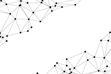 Bağlı Noktalar ve Çizgiler Çokgen Teknoloji Yapısı ile Soyut Geometrik Ağ Ağı Ağı Arkaplanı