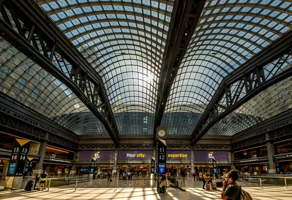 New York Usa Dubna 2023 Horizontální Pohled Interiér Železniční Stanice — Stock fotografie