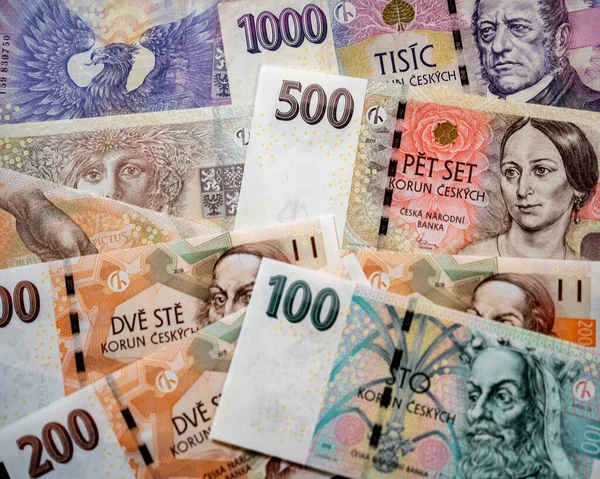 Stapel Bankbiljetten Van Euro Gemeenschappelijke Munt Van Eurozone Nominaties Van — Stockfoto