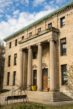 Washington DC 22 Mar 2024 Iconic Columbus Circle Plaza Washington Union İstasyonu önünde. Daniel Burnham 'ın tasarladığı ve Lorado Taft' ın heykelini yaptığı Columbus Çeşmesi.