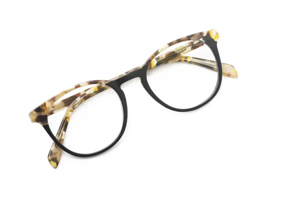 Óculos Leitura Com Quadros Tartaruga Isolados Branco Imagem De Stock