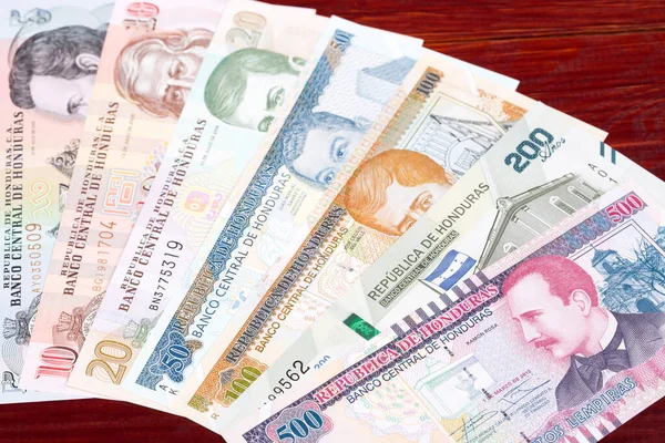 洪都拉斯货币 具有商业背景的伦皮拉 — 图库照片