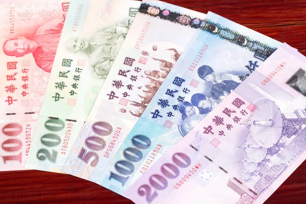 Тайваньские Деньги Доллар Бизнес Фон — стоковое фото