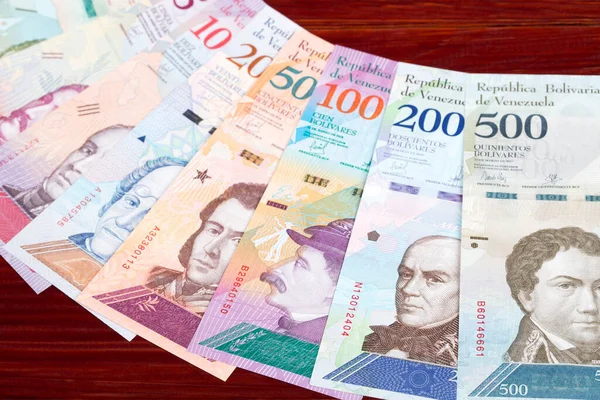 stock image Venezuelan money - bolivar a business background