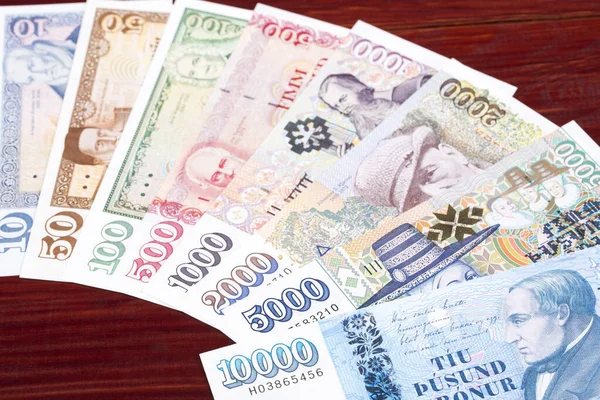 冰岛货币 商业背景 — 图库照片