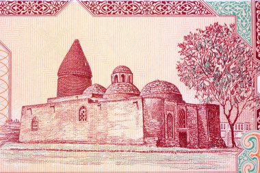 Buhara 'daki Chashma-Ayub Anıt Mezarı Özbekistan parası - sum