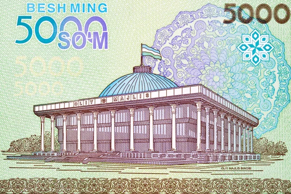 Nationalversammlung Taschkent Aus Usbekischem Geld Summe — Stockfoto