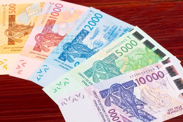 Pieniądze Państw Afryki Zachodniej Franc Tle Biznesu — Zdjęcie stockowe