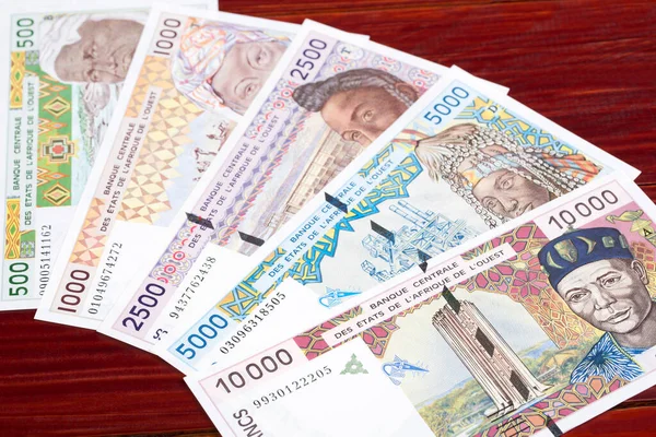 Geld Der Alten Westafrikanischen Staaten Franc Als Geschäftlicher Hintergrund — Stockfoto