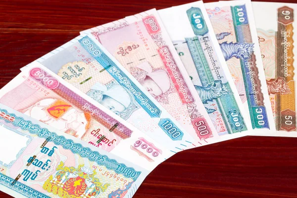 Myanmar Geld Kyat Een Zakelijke Achtergrond — Stockfoto