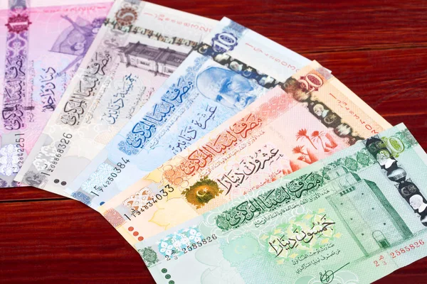 Libya Parası Dinar Geçmişi — Stok fotoğraf