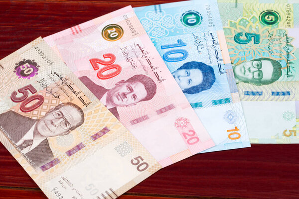 Тунисские деньги - динар бизнес-фон
