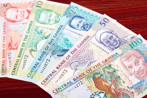 Staré Gambian Peníze Dalasi Obchodní Zázemí — Stock fotografie