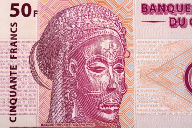 Tshokwe maskesi - Kongo parasından Mwana Pwo - frank