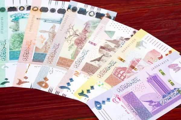 苏丹货币 以英镑计的商业背景 — 图库照片