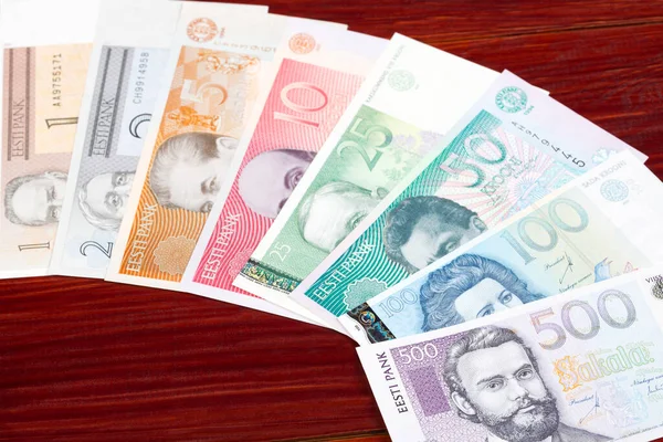 Dinero Estonio Corona Fondo Negocios —  Fotos de Stock