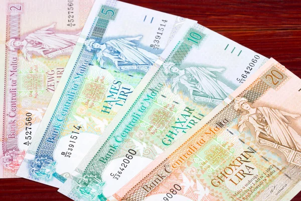 Maltees Geld Lira Een Zakelijke Achtergrond — Stockfoto