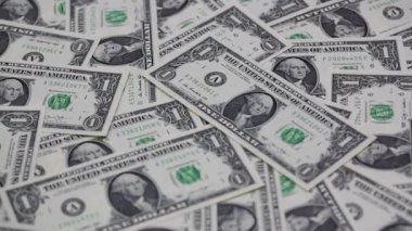 American one dollar rotating on the table