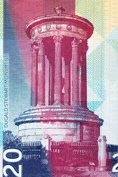 Dugald Stewart Monument Edinburgh Scottish Money — Stock Photo, Image