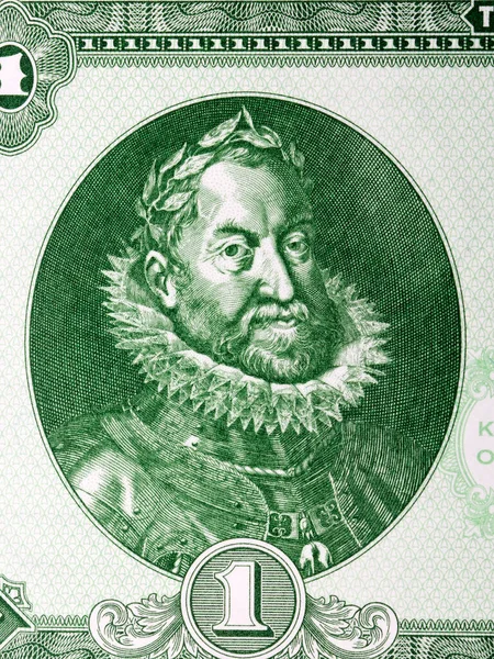 Old Man Closeup Portrait Money — Stock Photo, Image