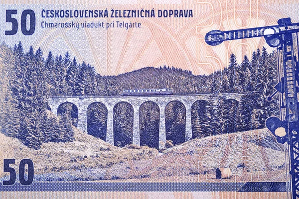 Çekoslovak Parasından Telgart Chmarossky Viadukt — Stok fotoğraf
