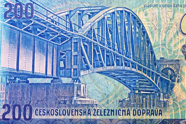 Viadukt Udoli Vahu Nära Strzechom Från Tjeckoslovakien Pengar — Stockfoto