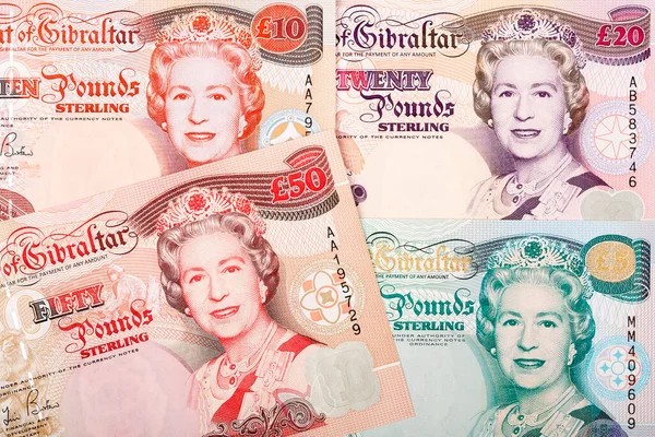 Gibraltar Money Pounds Older Serie Business Background — Stock Photo, Image