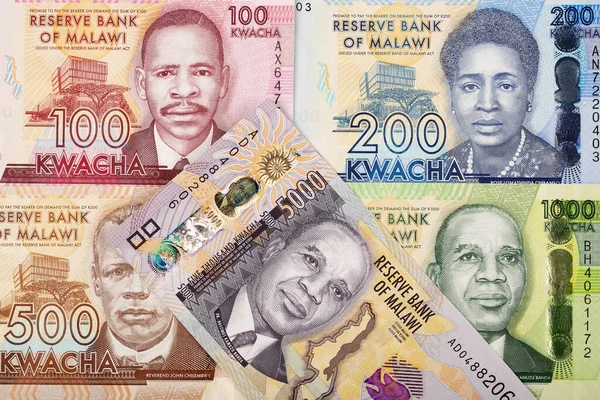 马拉维货币 克瓦查 新系列钞票 — 图库照片
